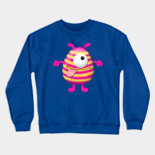 Cute Pink Monster Crewneck Sweatshirt